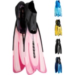 CRESSI Agua Fins Swimming Fins - Adjustable Foot Section for Diving - Ergonomic Short Fins Adults & Children - Durable Fin Material - Pink - 37/38 - CA206437