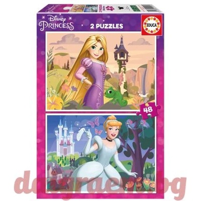 Educa Пъзел educa 19997 - 2 х 48 части - Дисни принцеси (edu19997)