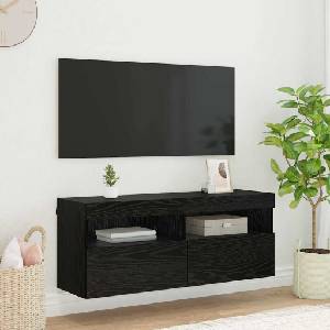vidaXL TV стенен шкаф 100 x 30 x 40 см Черния дъб Инженерна дървесина (882985)