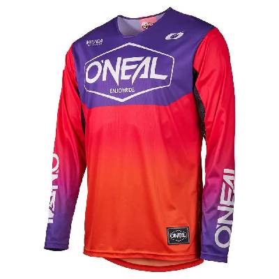 Блуза с дълъг ръкав Oneal Mayhem Hexx long sleeve jersey - Red / Orange (Orange / Purple)