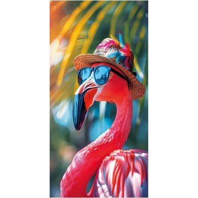 Witpol plážová osuška z mikrovlákna flamingo 2 100 x 180 cm
