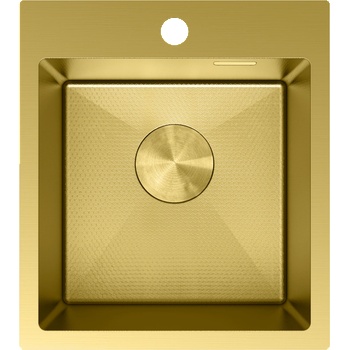 Mexen Solix мивка от неръждаема стомана с 1 отделение 400 x 450 мм, златист HC - 6401401000-55HC (6401401000-55HC)