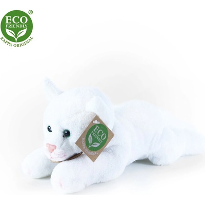 Rappa Плюшена лежаща Бяла котка 22 см. - серия Еко приятели - Rappa (838314)
