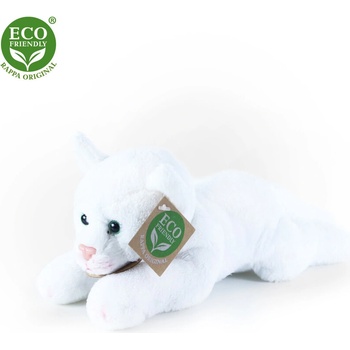 Rappa Плюшена лежаща Бяла котка 22 см. - серия Еко приятели - Rappa (838314)