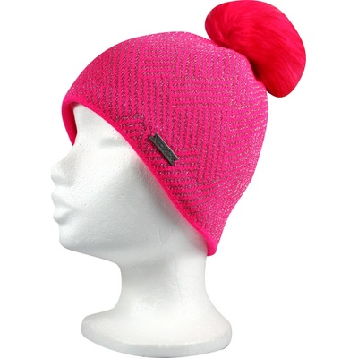 Voxx ® Mokki dívčí pletená čepice magenta/stříbrná