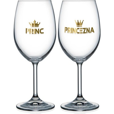 Nekupto Sklenice na víno pro pár Princezna a Princ 440 ml