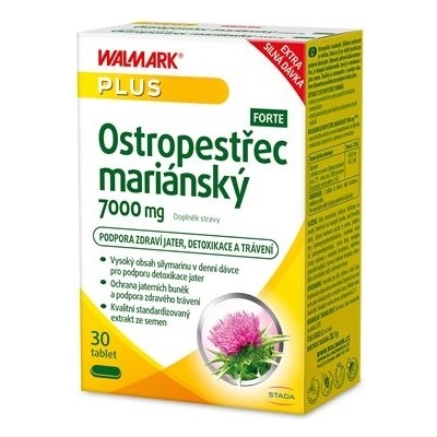 Walmark Ostropestřec mariánský 7000 mg Forte 30 tablet – Hledejceny.cz