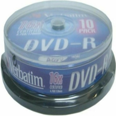 Verbatim DVD-R 4,7GB 16x, AZO, cakebox, 10ks (43523) – Zboží Živě