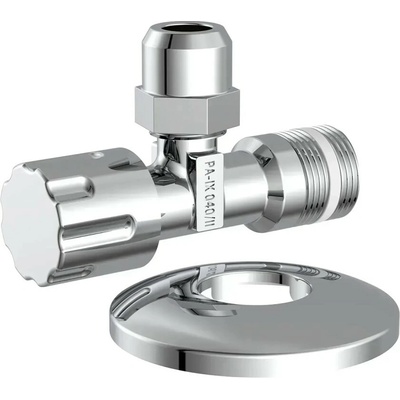Kirchhoff samotěsnicí rohový ventil 21 mm (vnější závit 1/2 ) x 16,7 mm (vnější závit 3/8 ) x 10 mm, chrom