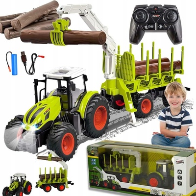 click4TOYS Dálkově ovládaný kombajn plastový se zvukem a světlem 1:24