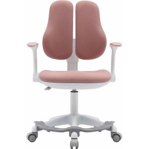 RFG Детски стол RFG Ergo Cute White, до 100кг, дамаска, полипропиленова база, коригиране на височината, розов (609LD2/WHITE/PINK TV)