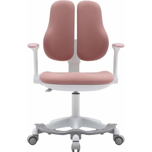 RFG Детски стол RFG Ergo Cute White, до 100кг, дамаска, полипропиленова база, коригиране на височината, розов (609LD2/WHITE/PINK TV)