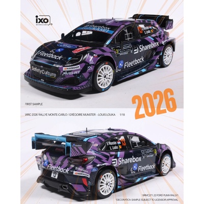 Ford Puma Rally1 Rallye Monte Carlo 2026 13 Munster LoukaIXO 1:18