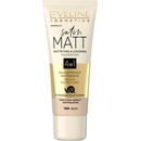 Eveline Satin Matt Mattifying & Covering Foundation 4in1 101 Ivory tekutý make-up so zmatňujúcim účinkom 30 ml