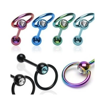 S4U Piercing do jazyka (duhová) PJ01168-AB