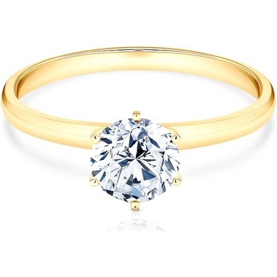 Savicki Zásnubný prsteň žlté zlato laboratórny diamant SV R9 LAB Z