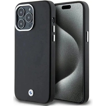BMW Кейс BMW Signature Wrapped Metal MagSafe за iPhone 15 Pro Max, черен (BMW000803-0)