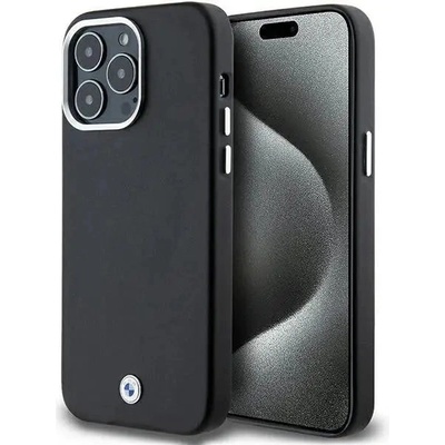 BMW Кейс BMW Signature Wrapped Metal MagSafe за iPhone 15 Pro Max, черен (BMW000803-0)