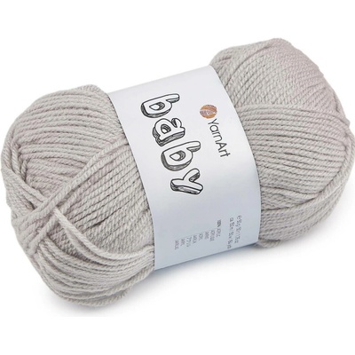 Pletací příze Baby 50 g Varianta: 12 (855) šedá světlá, Balení: 1 ks 61632/160041/286249