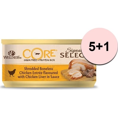 Wellness Core Signature Selects Shredded Boneless Chicken Entrée flavoured with Chicken Liver in Sauce 79 g