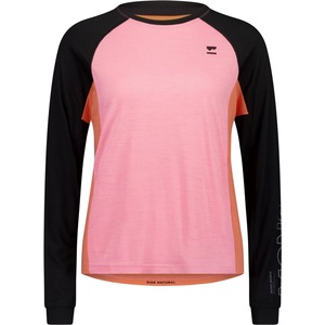 Mons Royale Дамска фланелка с дълъг ръкав за колоездене Mons Royale Women's Tarn Merino L/S Merino longsleeve - Sun Orange / Flamingo / Black - размер XL (156-2460-0415)