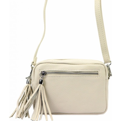 Luka kožená crossbody kabelka 20-030 béžová
