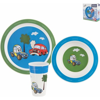 ORION Súprava jedálenská UH detská AUTO guľatá 3 ks