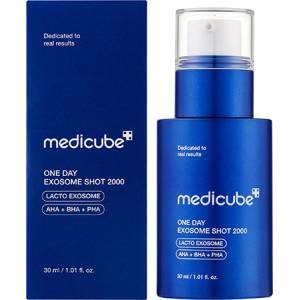 medicube One Day Exosome Shot Pore Ampoule 2000 интензивно регенериращ серум за освежаване и изглаждане на кожата унисекс 30 мл