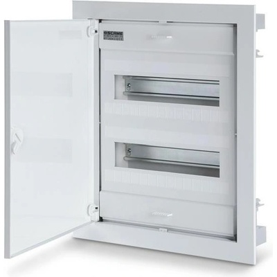 Scame Табло за СКРИТ монтаж 2х12+4 DIN модула с метална плътна врата 443x368x90 - 677.2024. 1 (677.2024.1)