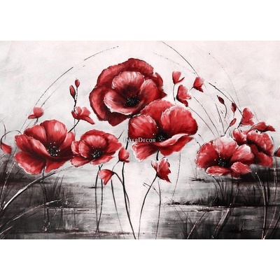 Červené máky plátno 1 100x70