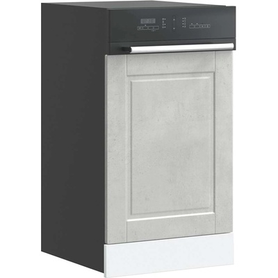 vidaXL Панел за съдомиялна машина, Porto, бетонно сив, инженерно дърво (854131)