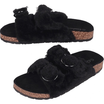 Чехли в черно с пух