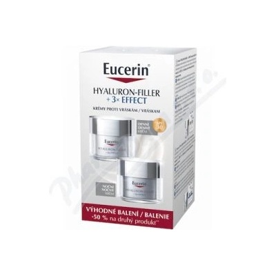 Eucerin Hyaluron-Filler + 3x Effect denní a noční krém 2x50 ml 2024