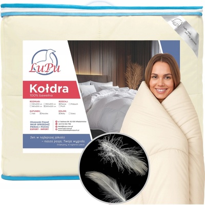 LuPu Přikrývka Celoroční péřová antialergická Ecru Kachní peří 1 200x220