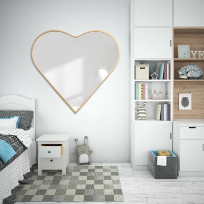 Alfaram Zrkadlo v ráme MDF - HEART - 110