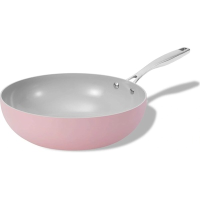 Elmich Nepřilnavá keramická Wok pánev Vital 26 cm růžová – Hledejceny.cz