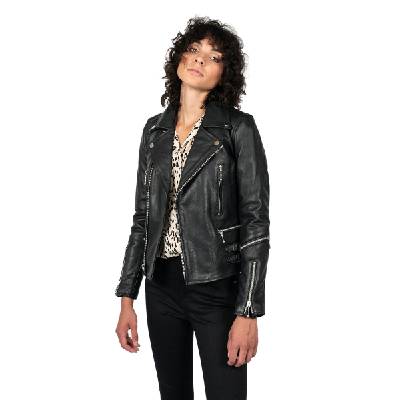 Дамска кожа яке STRAIGHT TO HELL - Дезертьор Blk Ник - 59