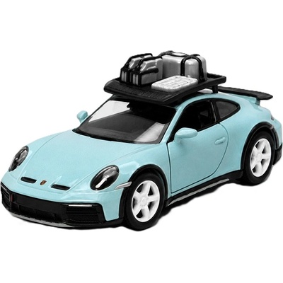Метална количка Kinsmart - Porsche 911 GT2 RS, с багажник, 1: 36, светлосиня (53077)