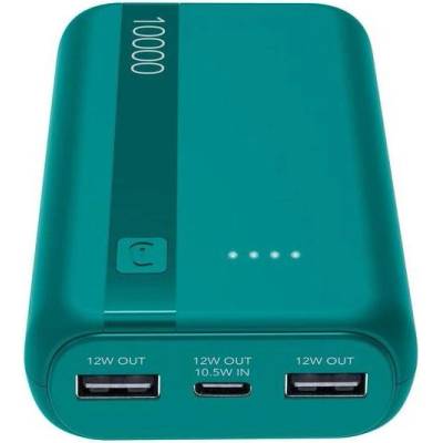 Cellularline Портативна батерия Cellularline - Essence Entry, 10000 mAh, зелена (15035)