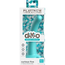 Dillio Curious Five sticky silicone dildo 15 cm turquoise