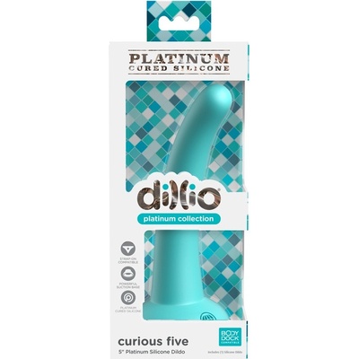 Dillio Curious Five sticky silicone dildo 15 cm turquoise