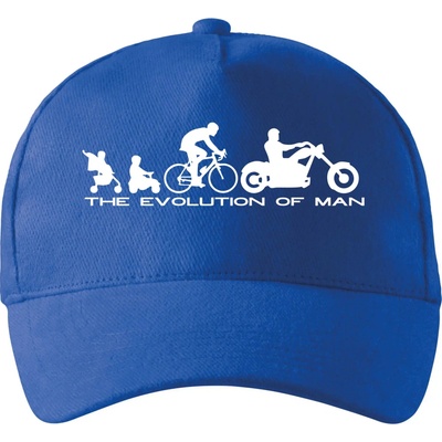 Evolution of man Chopper so zahnutým šiltom a látkovou sponou Kráľovská modrá