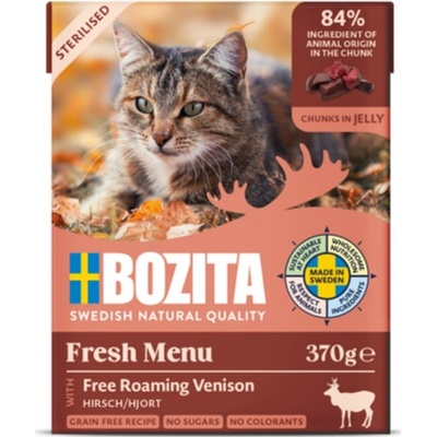 Bozita Cat Sterilised kousky v želé se zvěřinou 370 g