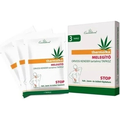 Cannaderm Thermolka hřejivá konopná náplast 10 x 14 cm 3 ks