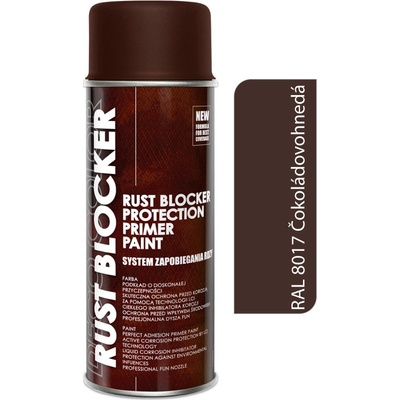 Deco Color Rust Blocker čokoládová hnedá RAL 8017 400ml priamo na hrdzu