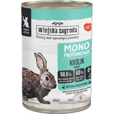 Wiejska Zagroda Monoproteínové pre mačiatka s príchuťou králika 400 g
