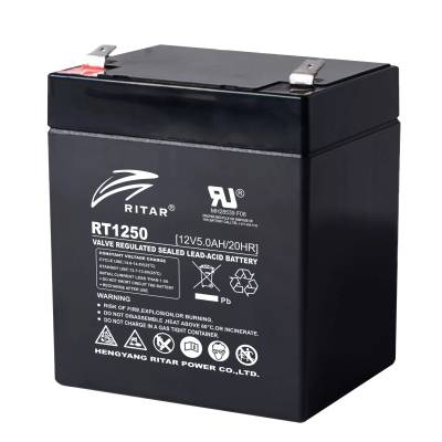 Оловна батерия RITAR, (RT1250) AGM, 12V, 5Ah, 90/ 70/ 10 1mm, Терминал 2 (RITAR-RT1250)