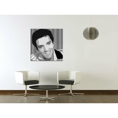 Ručne maľovaný POP Art obraz Elvis Presley - 50x50 cm