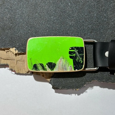 Wood Style opasek Skejt Kulatý spona 41 Hnědá