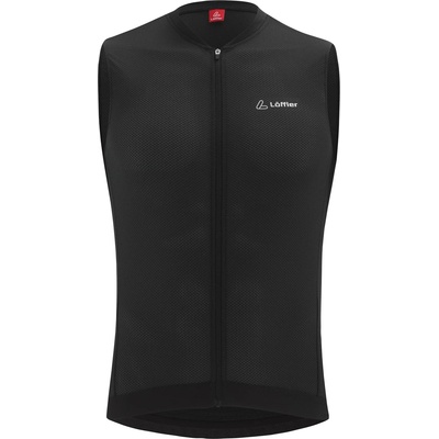 Löffler Мъжки потник за колоездене Löffler Bike Sleeveless Jersey Full-Zip Vent Mid Cycling singlet - Black - размер 60 (EU) (056-3934-0118)